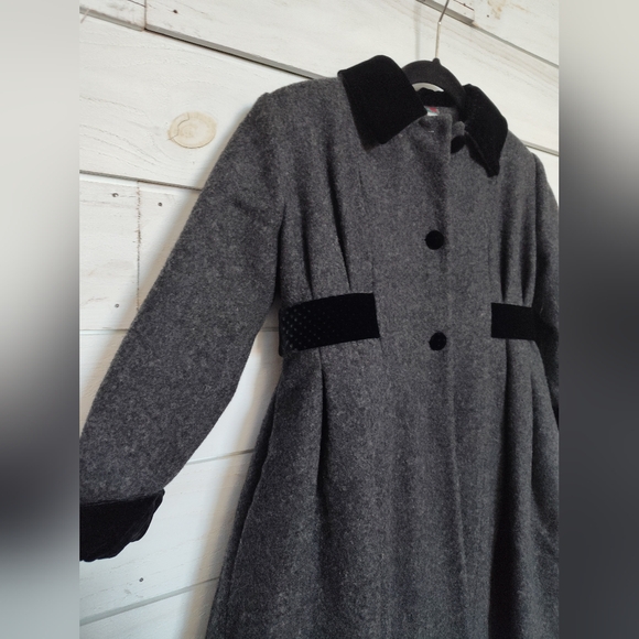 Rothschild Black Wool Girls Coat Size 5 - Picture 2 of 8